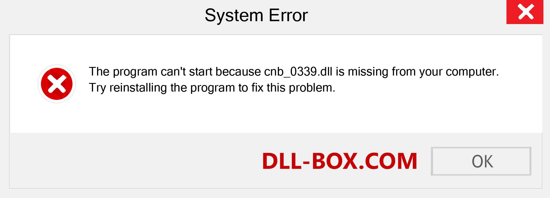  cnb_0339.dll file is missing?. Download for Windows 7, 8, 10 - Fix  cnb_0339 dll Missing Error on Windows, photos, images